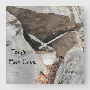 Real Man Cave Fyrkantig Klocka