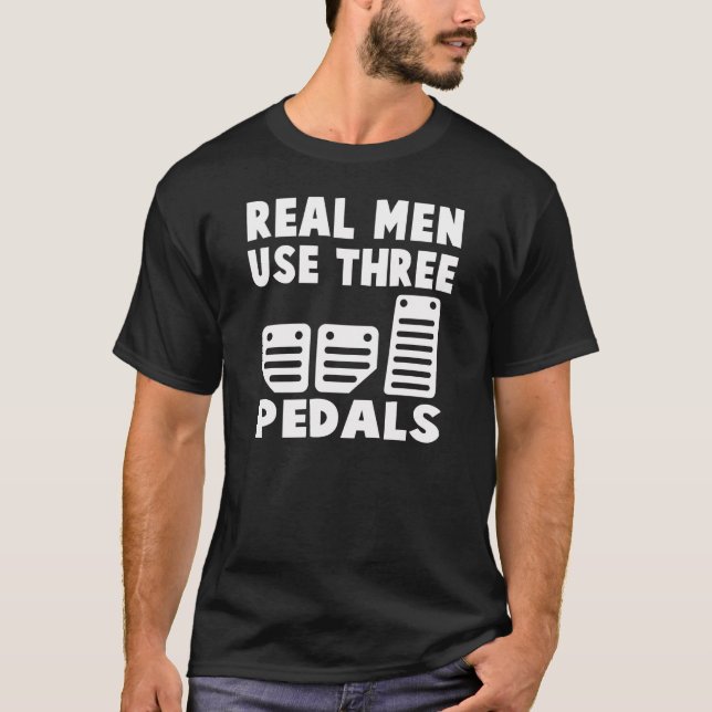 REAL MANAR ANVÄNDA  TRE PEDALER T SHIRT (Framsida)