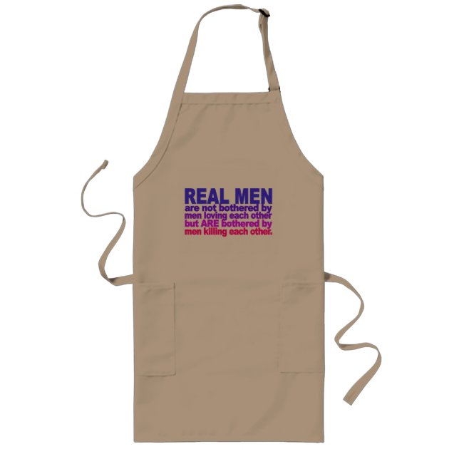 Real Manar apron - välj stil & färg Långt Förkläde (Framsidan)