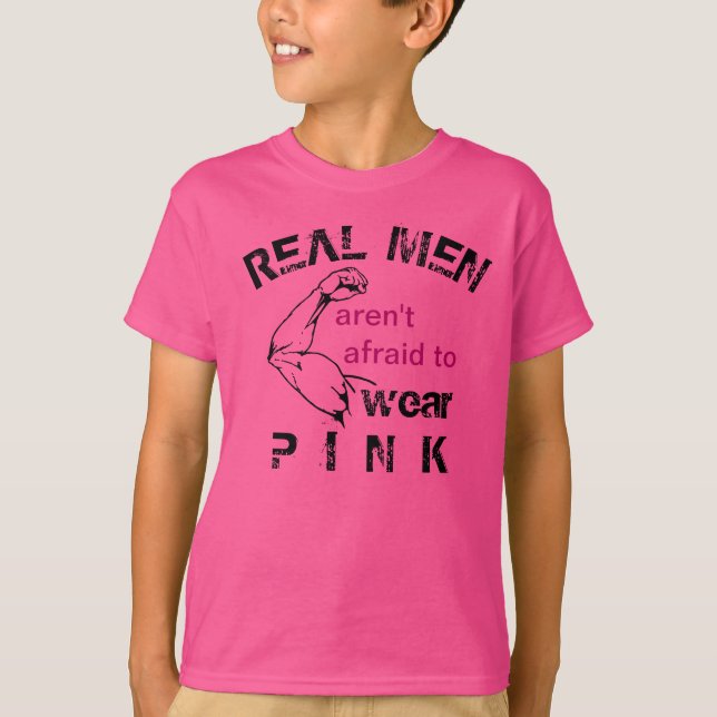 Real Manar är inte rädd för bärans rosa-garanti T Shirt (Framsida)