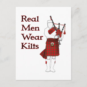 Real Manar Bära Kilts Funny Scottish Vykort