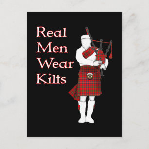 Real Manar Bära Kilts Funny Scottish Vykort