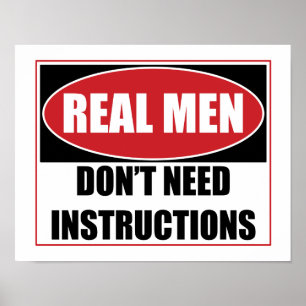 Real Manar behöver inte instruktionstecken Poster