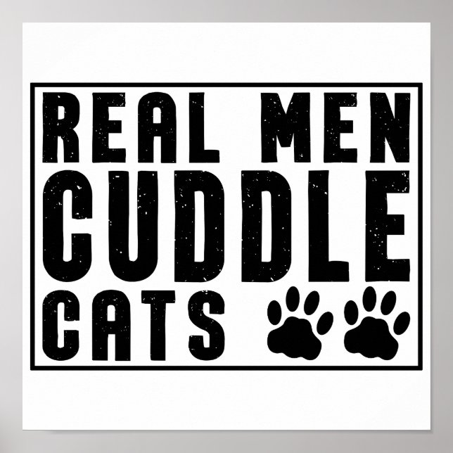 Real Manar Cuddle Cats - Funny Cats Ord Poster (Framsidan)