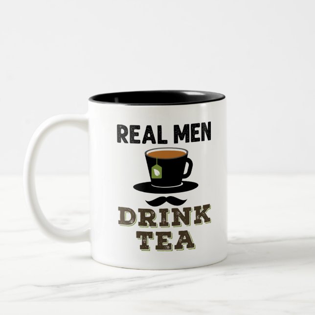 Real Manar Drink Tea Coola Tea Drinker Älskare Två-Tonad Mugg (Vänster)