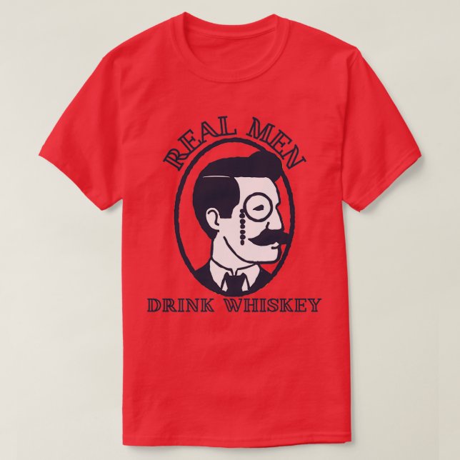 Real manar drink whiskey t shirt (Design framsida)