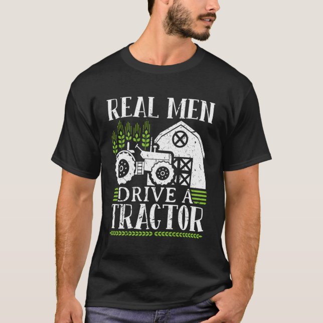 Real Manar Drive A Tractor T Shirt (Framsida)