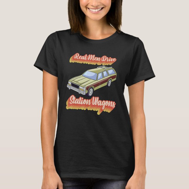 Real Manar Drive Station Wagons T Shirt (Framsida)
