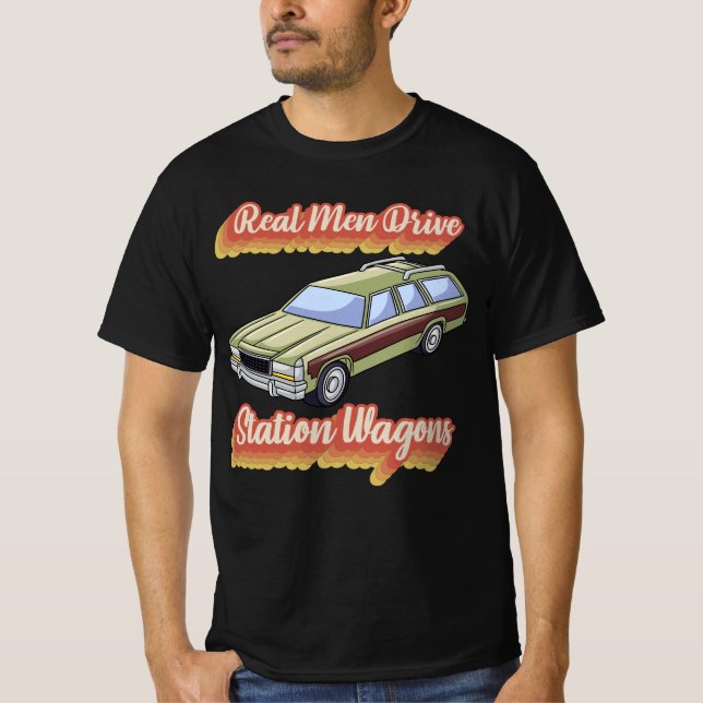 Real Manar Drive Station Wagons T Shirt (Framsida)