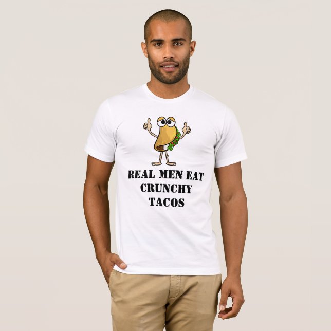 Real Manar Eat Crunchy Tacos T-shirt (Hel framsida)
