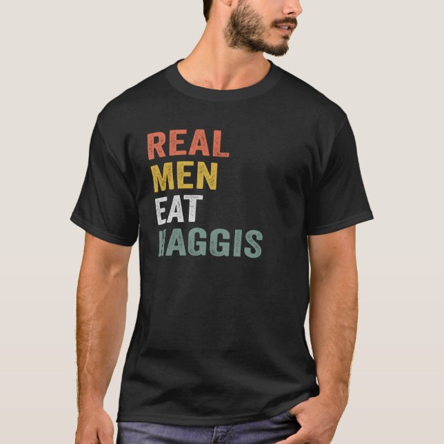 Real Manar Eat Haggis T Shirt (Framsida)