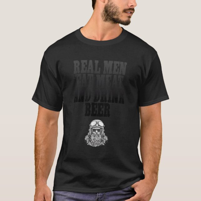 Real Manar Eat Kött Anti Vegan T Shirt (Framsida)