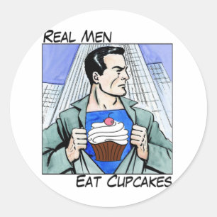 Real Manar Eat Muffinss Sticker Lakan Runt Klistermärke