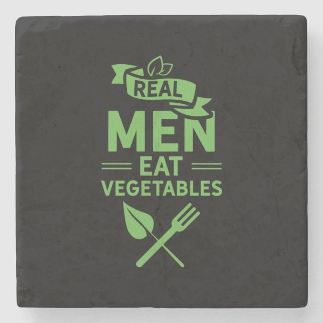 Real Manar Eat Vegetables Stenunderlägg (Framsidan)