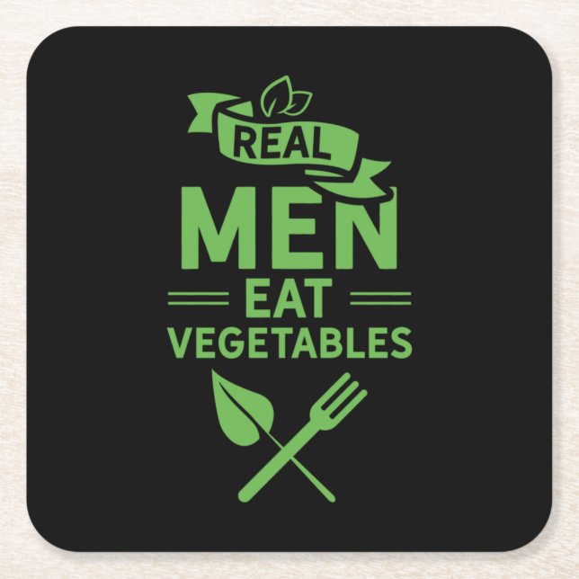 Real Manar Eat Vegetables Underlägg Papper Kvadrat (Framsidan)