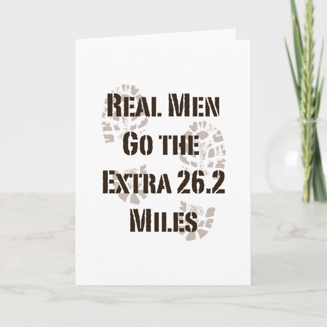 Real Manar går till Extra 26,2 miles Greeting Card Kort (Framsida)
