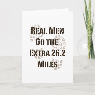 Real Manar går till Extra 26,2 miles Greeting Card Kort