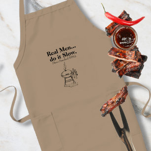 Real Manar gör det långsamt BBQ Långt Förkläde