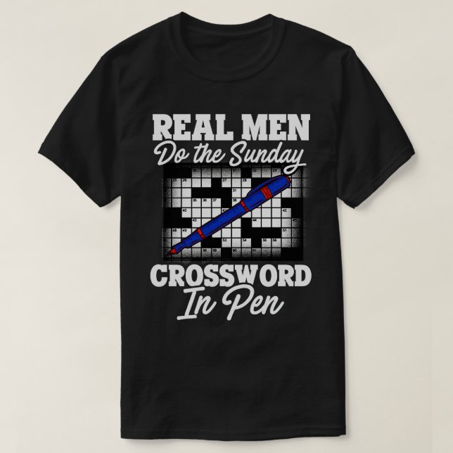 Real Manar gör Söndag-korsordet i pennan T Shirt (Design framsida)