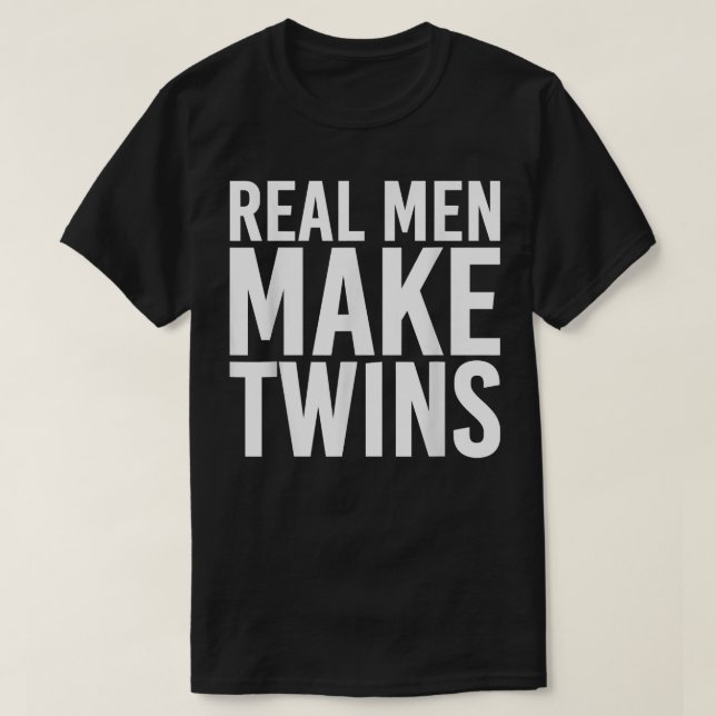 Real Manar gör Twillingar funktionella Far Pappa P T Shirt (Design framsida)