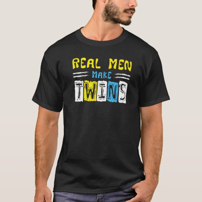 Real Manar gör Twillingar tvillingtid T Shirt (Framsida)