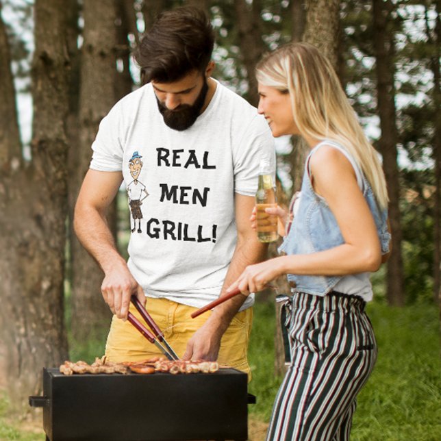 Real Manar Grill Manar värde T Shirt (Real Men Grill Men's Value T-Shirt)