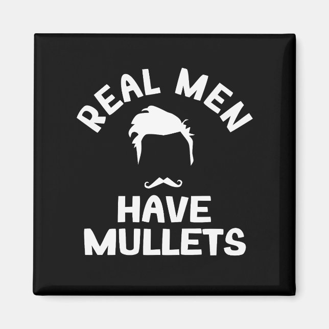 Real Manar har mullet, roligt Hairstyle Stil Älska Magnet (Framsidan)