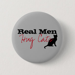 Real Manar Hug Cats Kattunge Kärlek Funny Animal L Knapp