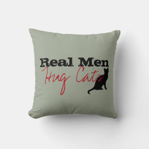 Real Manar Hug Cats Kattunge Kärlek Funny Kudde