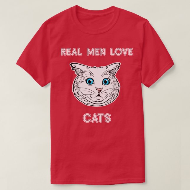 Real Manar Kärlek Cats Cat Lover Tee Owner Gift I (Design framsida)