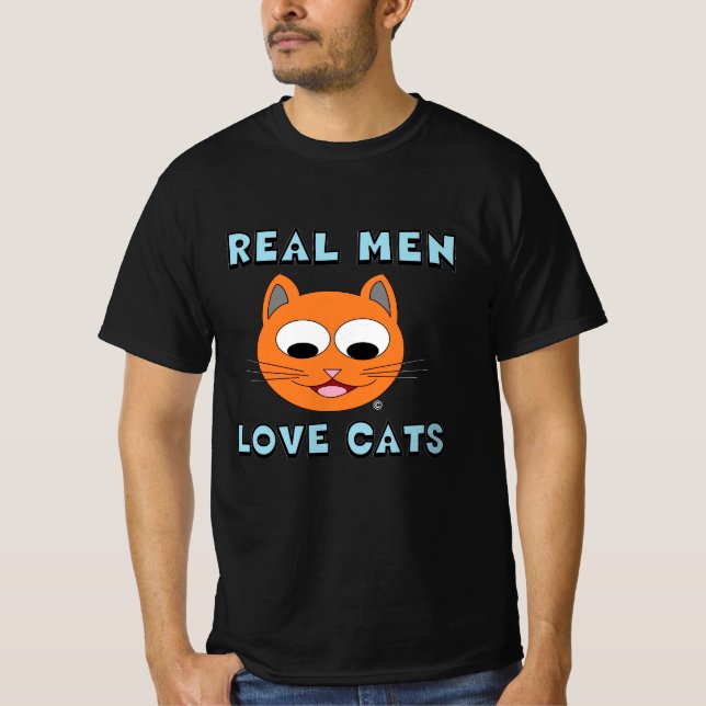 REAL MANAR KÄRLEK CATS CATS Cat Lover T Shirt (Framsida)