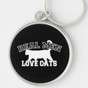 Real Manar Kärlek Cats Decor Rund Silverfärgad Nyckelring