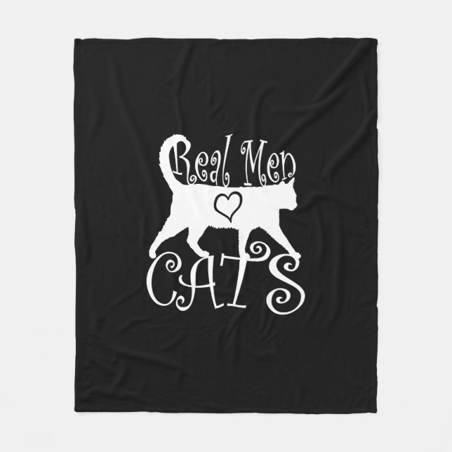 Real Manar Kärlek Cats Jazzy Stil Fleecefilt (Framsidan)