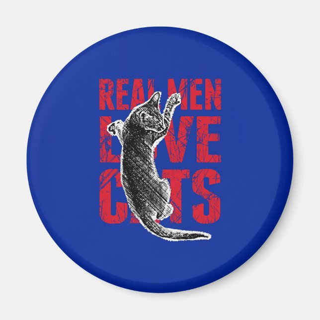 Real Manar Kärlek Cats Magnet (Framsidan)