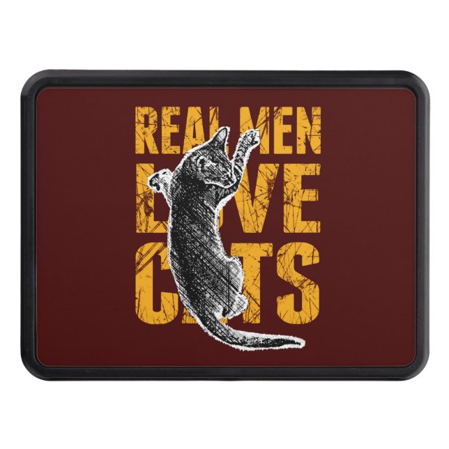 Real Manar Kärlek Cats på burgundrött Skydd För Dragkrok (Framsidan)