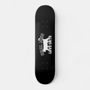 Real Manar Kärlek Cats Silhouette Skateboard Bräda 19,5 Cm