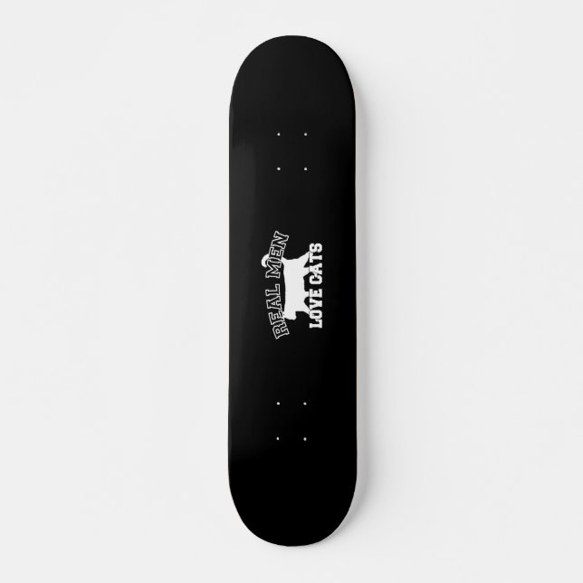 Real Manar Kärlek Cats Silhouette Skateboard Bräda 21,5 Cm (Framsida)