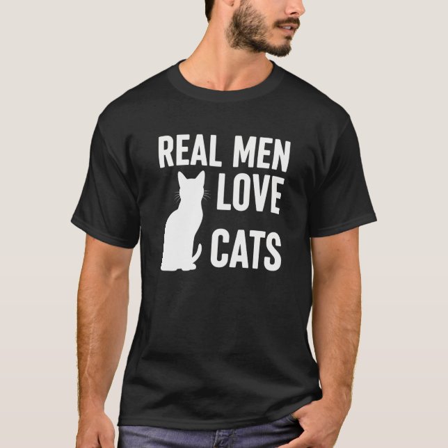 REAL MANAR KÄRLEK CATS,söt svart katt manar tshirt T Shirt (Framsida)