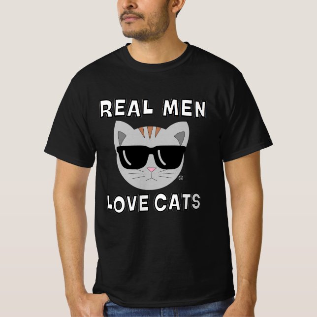 REAL MANAR KÄRLEK CATS Sunglass Cat T Shirt (Framsida)