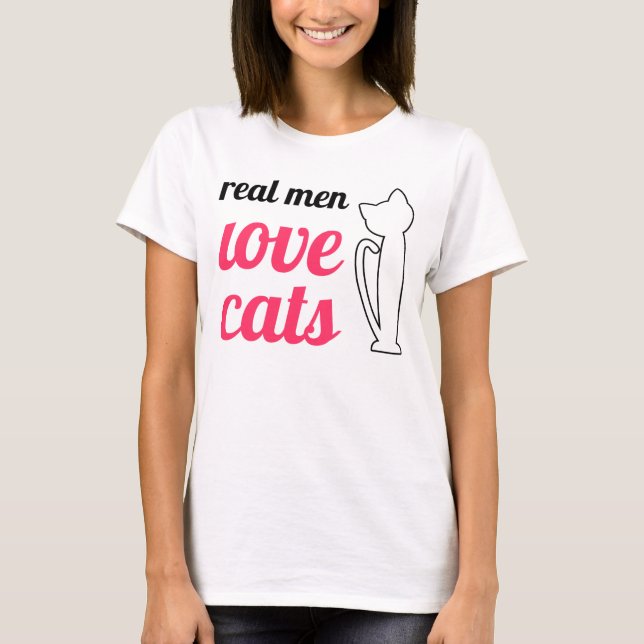 Real Manar Kärlek Cats T-shirt (Framsida)