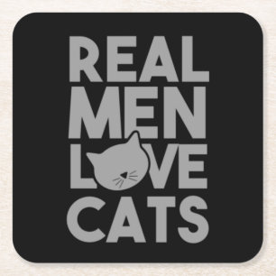 Real Manar Kärlek Cats Underlägg Papper Kvadrat