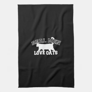 Real Manar Kärlek Cats White Silhouette Kökshandduk