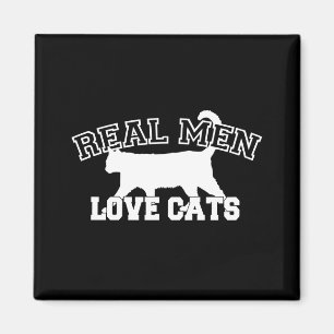 Real Manar Kärlek Cats White Silhouette Magnet