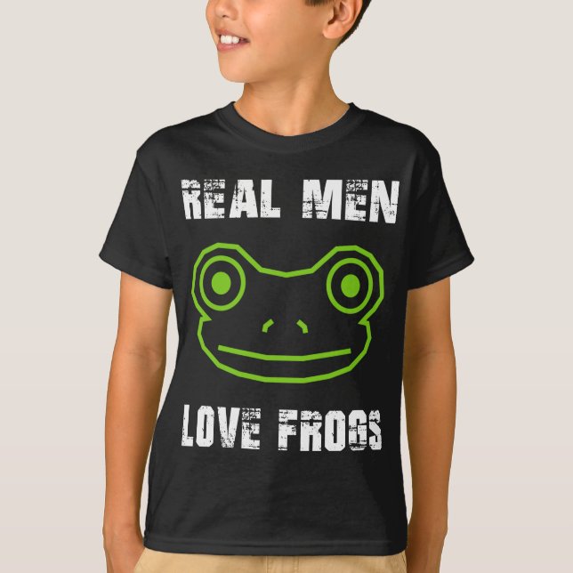 Real Manar Kärlek Frogs T Shirt (Framsida)