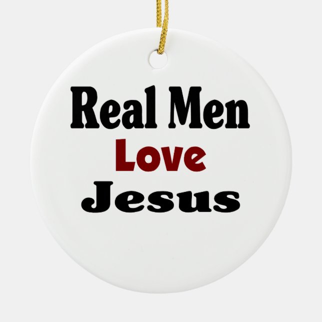 Real Manar Kärlek Jesus Julgransprydnad Keramik (Framsidan)