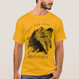 Real Manar Kärlek Rocky mountains Guld T Shirt