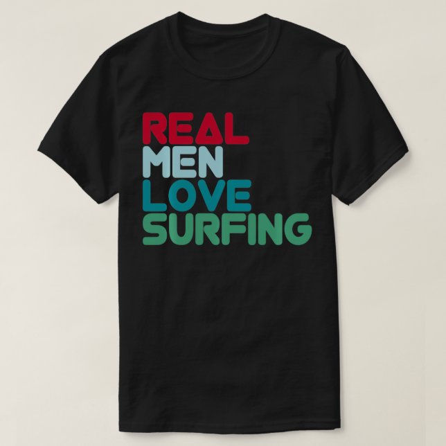 Real Manar Kärlek Surfing Kitesurfer Windsurfing T Shirt (Design framsida)