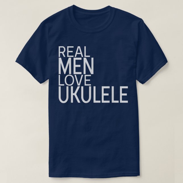 Real Manar Kärlek Ukulele som säger Design Guitar  T Shirt (Design framsida)