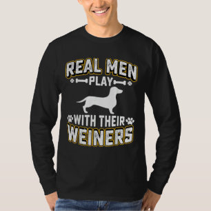Real Manar leker med Wiener Hund Puppie Dachshund T Shirt
