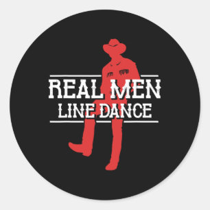 Real Manar Line Dance Westernare Land Dancing Line Runt Klistermärke
